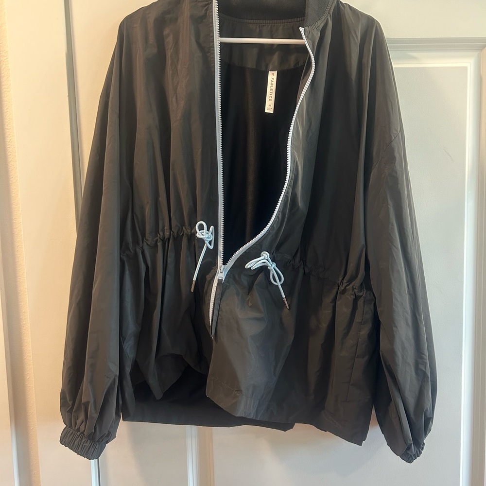 Fabletics Black Bomber Jacket With Stand-Up Collar - image 1